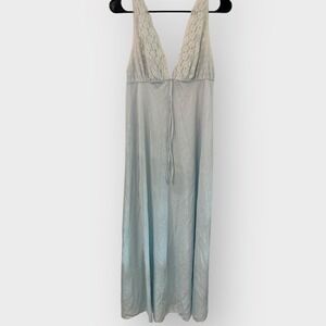 Vintage Val‎ Mode Light Blue Babydoll Lace Fairy Nightgown coquette Lingerie